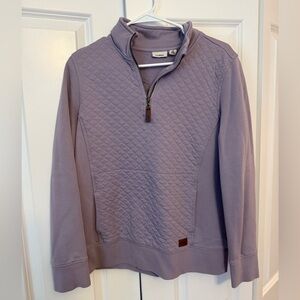 LL Bean women's 1/4 zip. Purple cotton